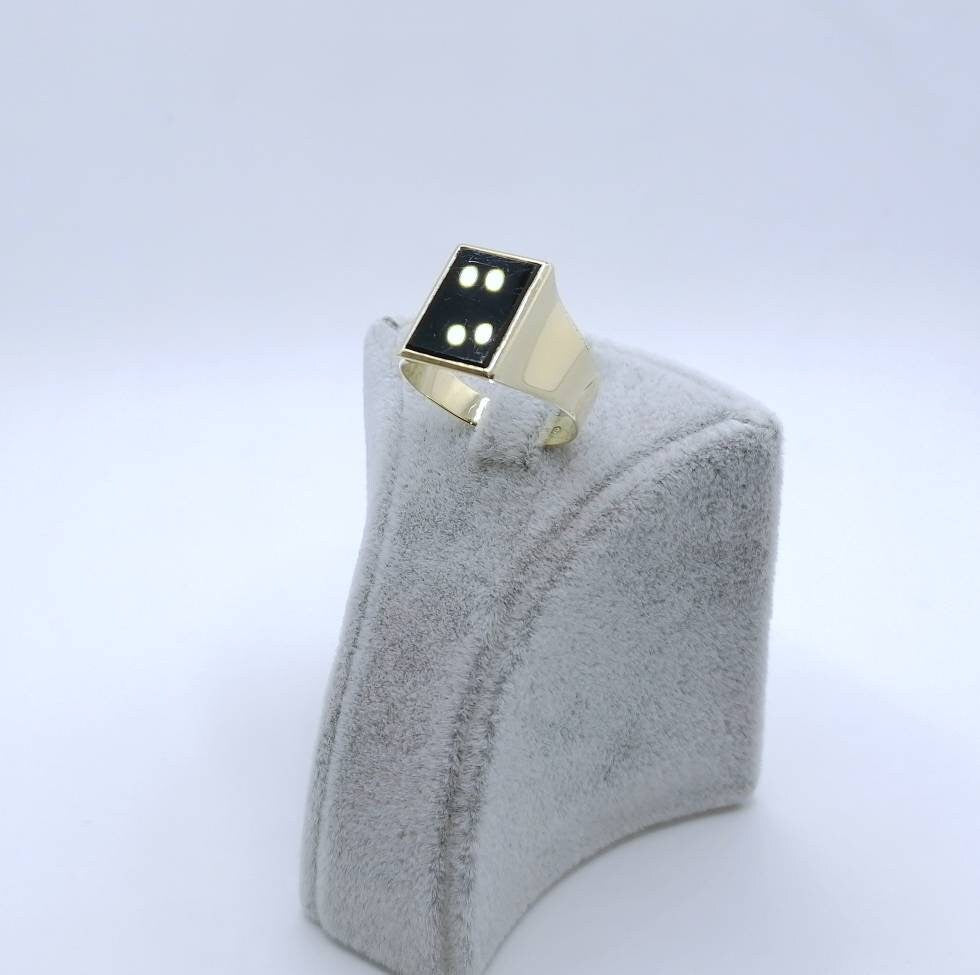 Vintage Gold 583er Onyx Siegelring