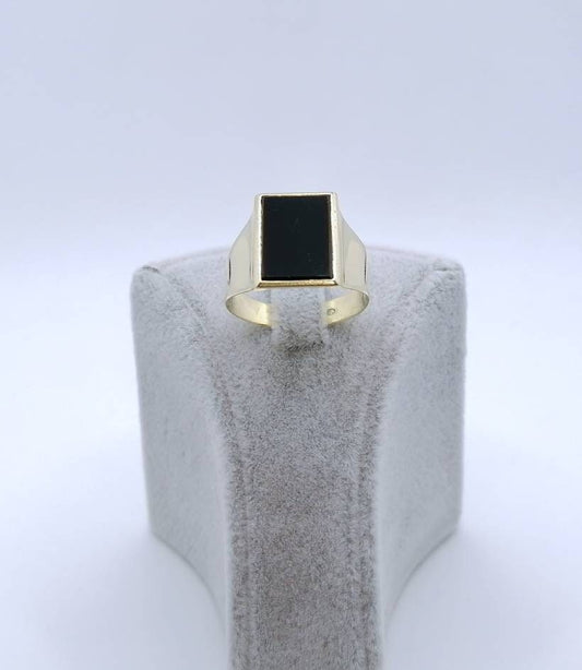 Vintage Gold 583er Onyx Siegelring