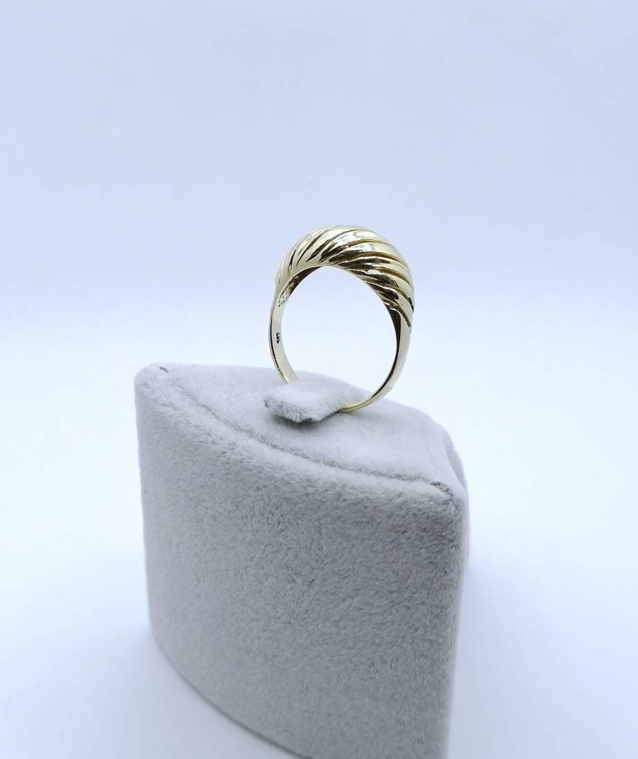Vintage Kuppel / Croissant Ring 585er Gold