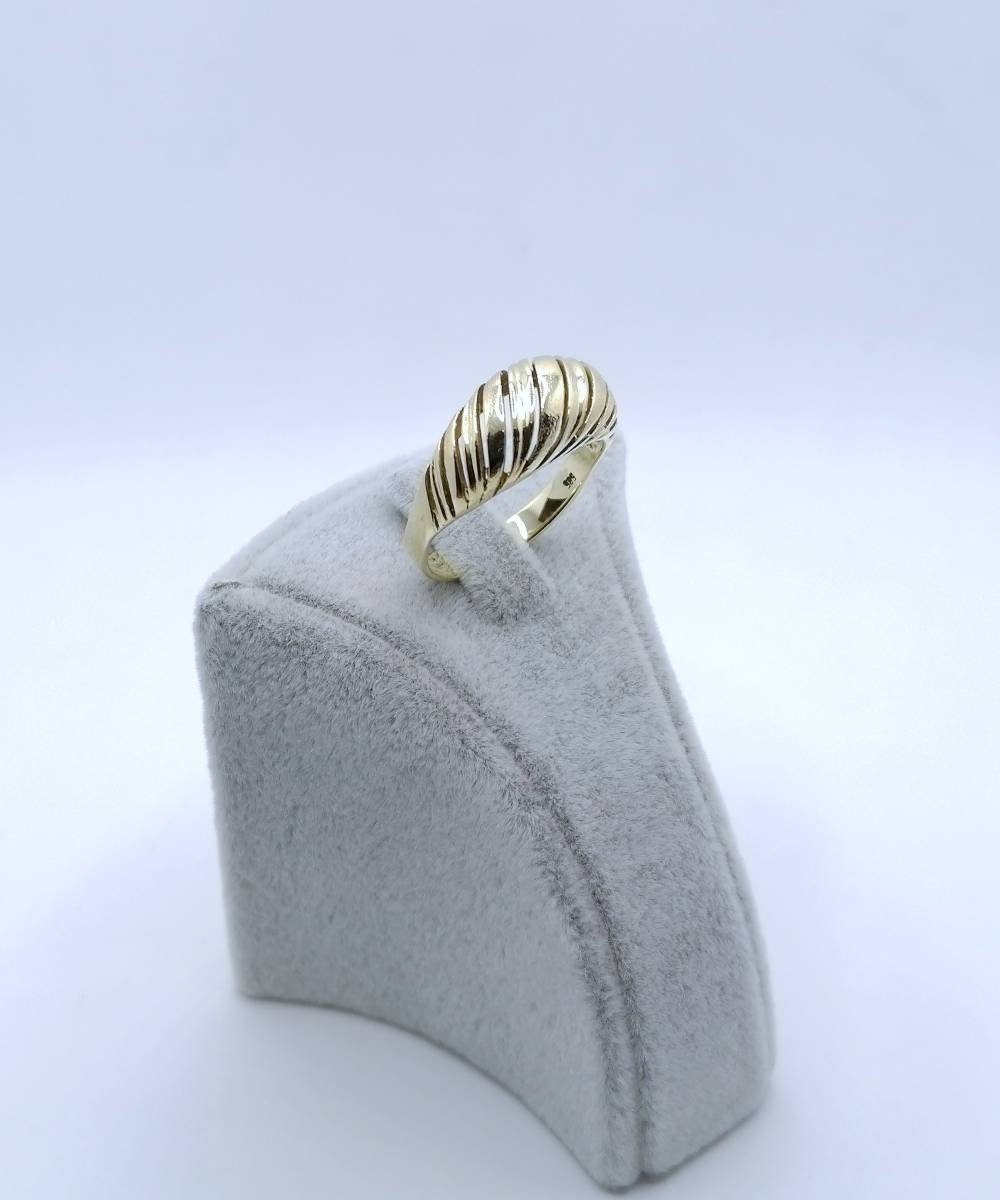 Vintage Kuppel / Croissant Ring 585er Gold
