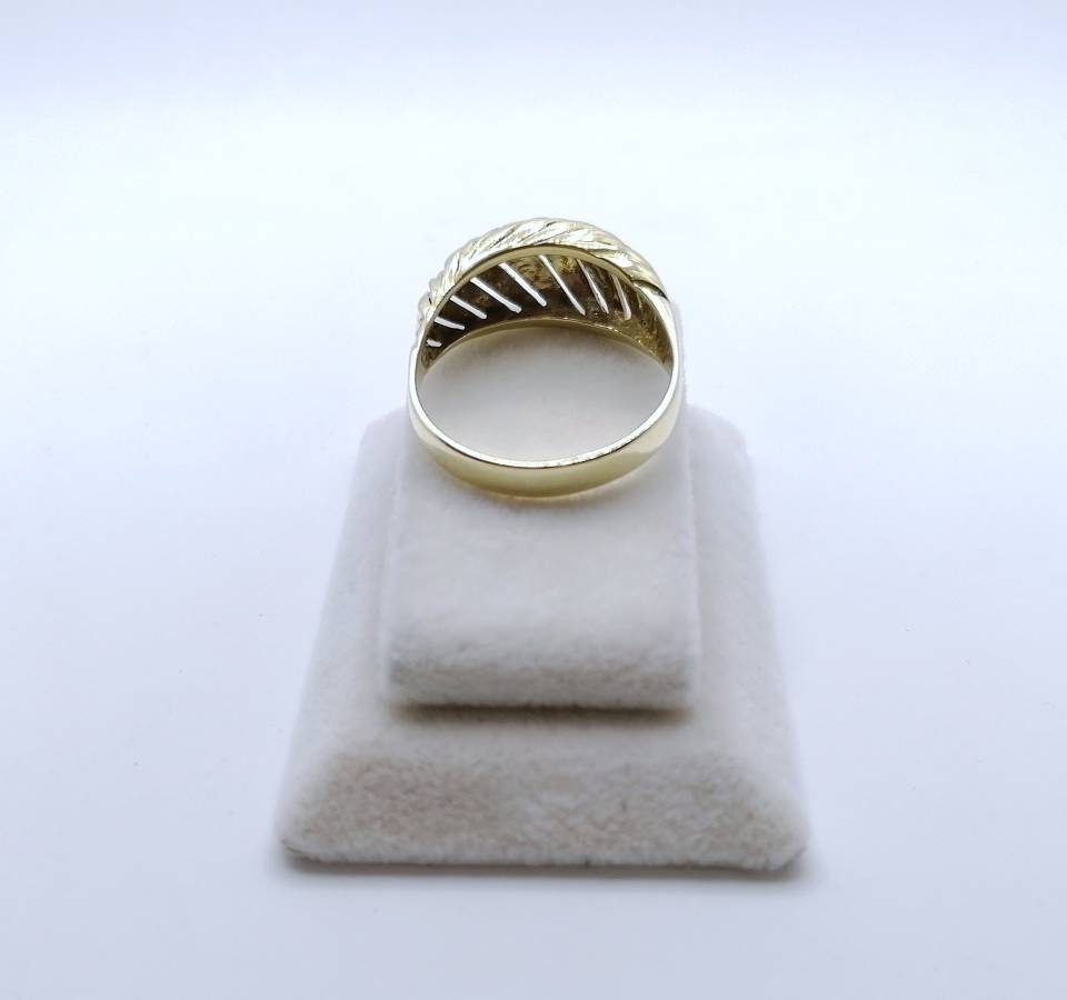 Vintage Kuppel / Croissant Ring 585er Gold