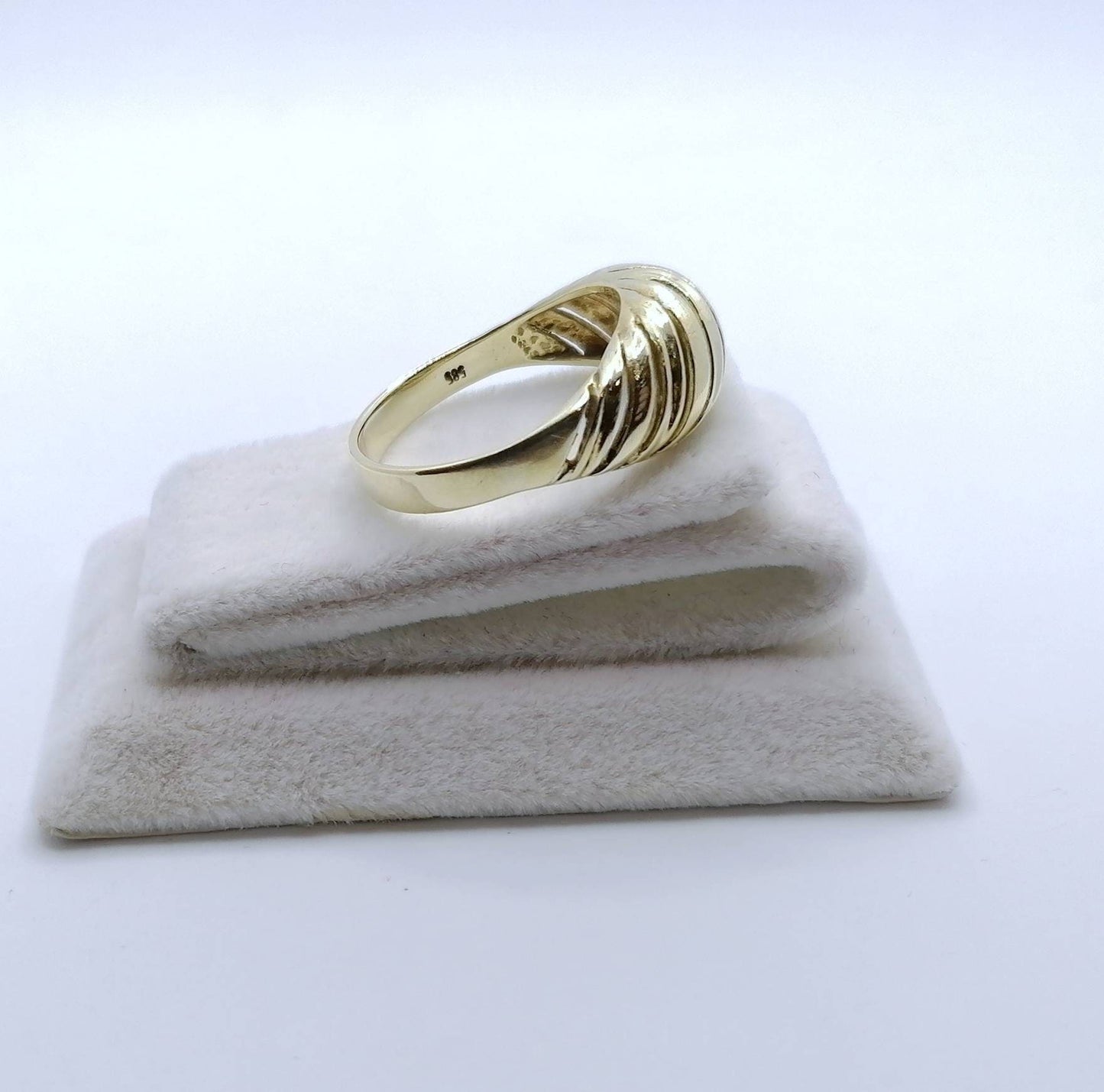 Vintage Kuppel / Croissant Ring 585er Gold