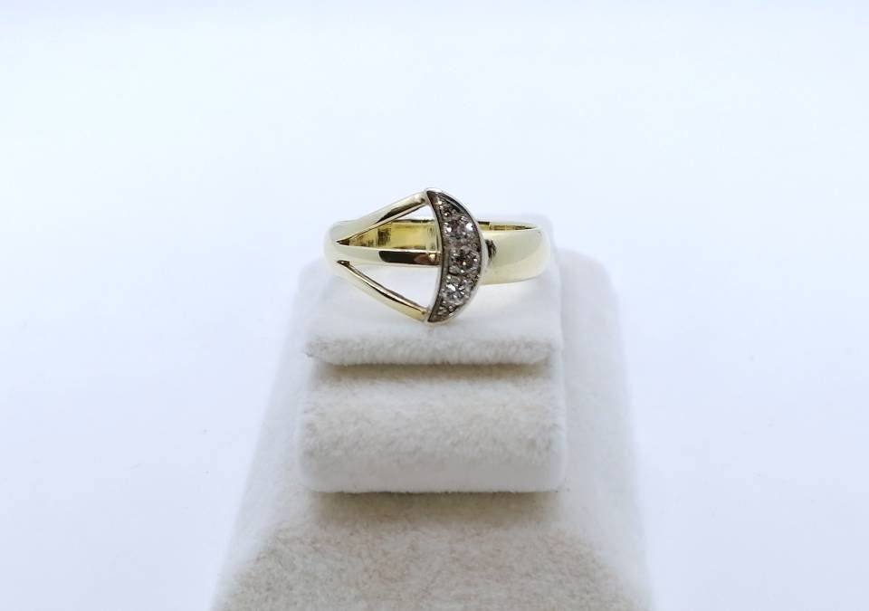 Vintage Brillant Gold 585er Damenring
