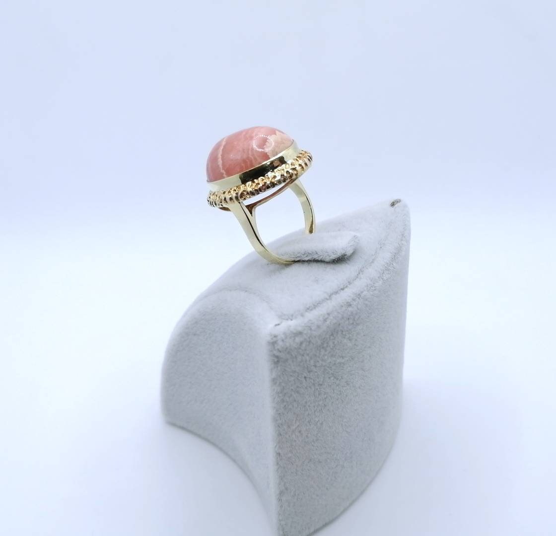Rhodochrosit Goldring 585er Vintage Damenring