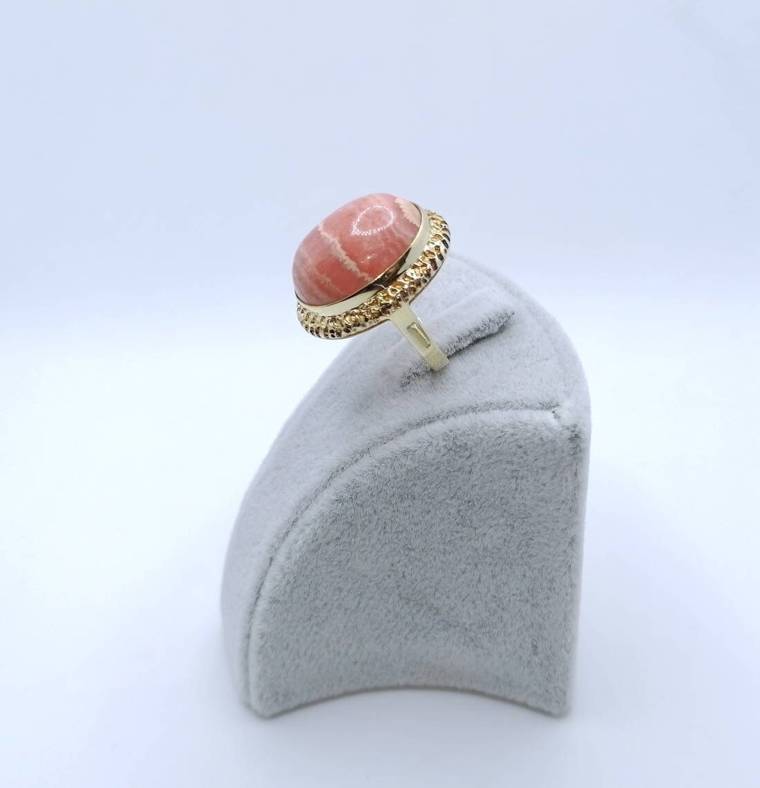 Rhodochrosit Goldring 585er Vintage Damenring