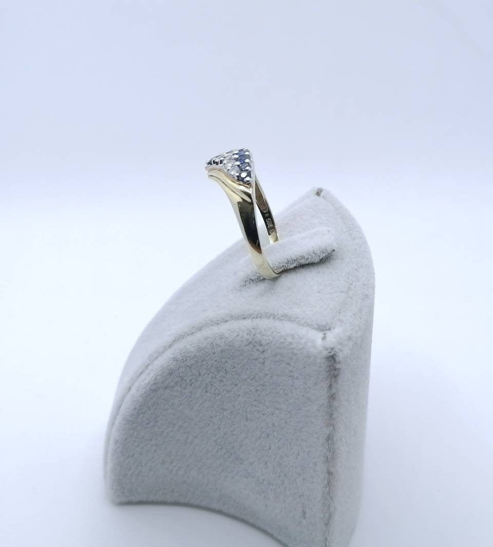 Ring Gold 585er mit Brillanten und Saphiren