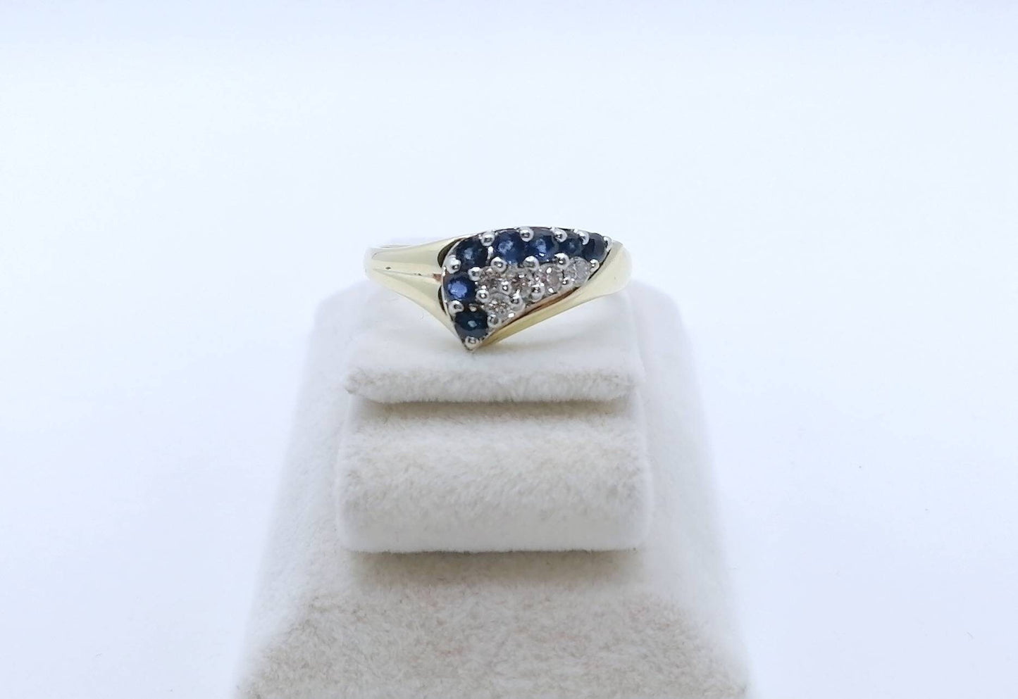 Ring Gold 585er mit Brillanten und Saphiren