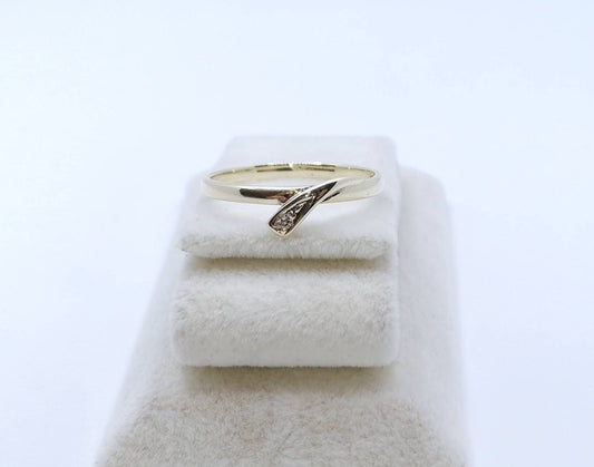 Ring Gold 375er mit Diamant Gr. 57