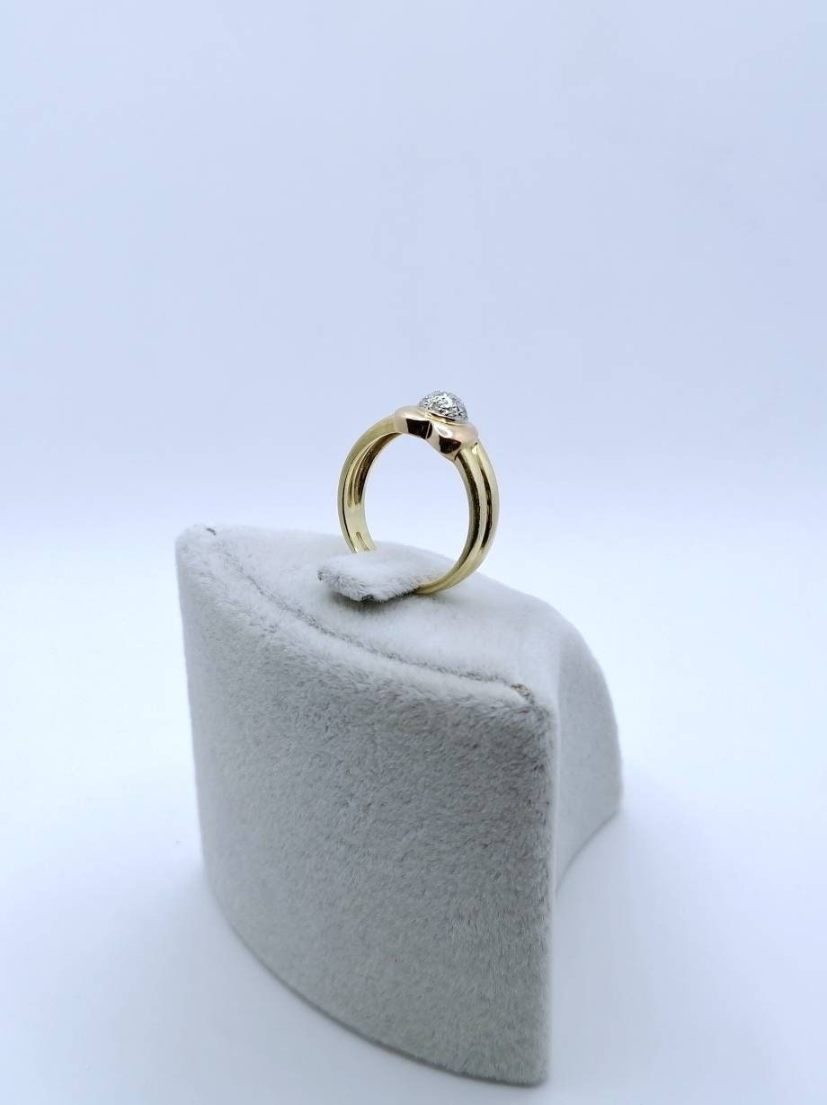 Ring Gold 750er mit Diamanten in Herzförmiger Krone