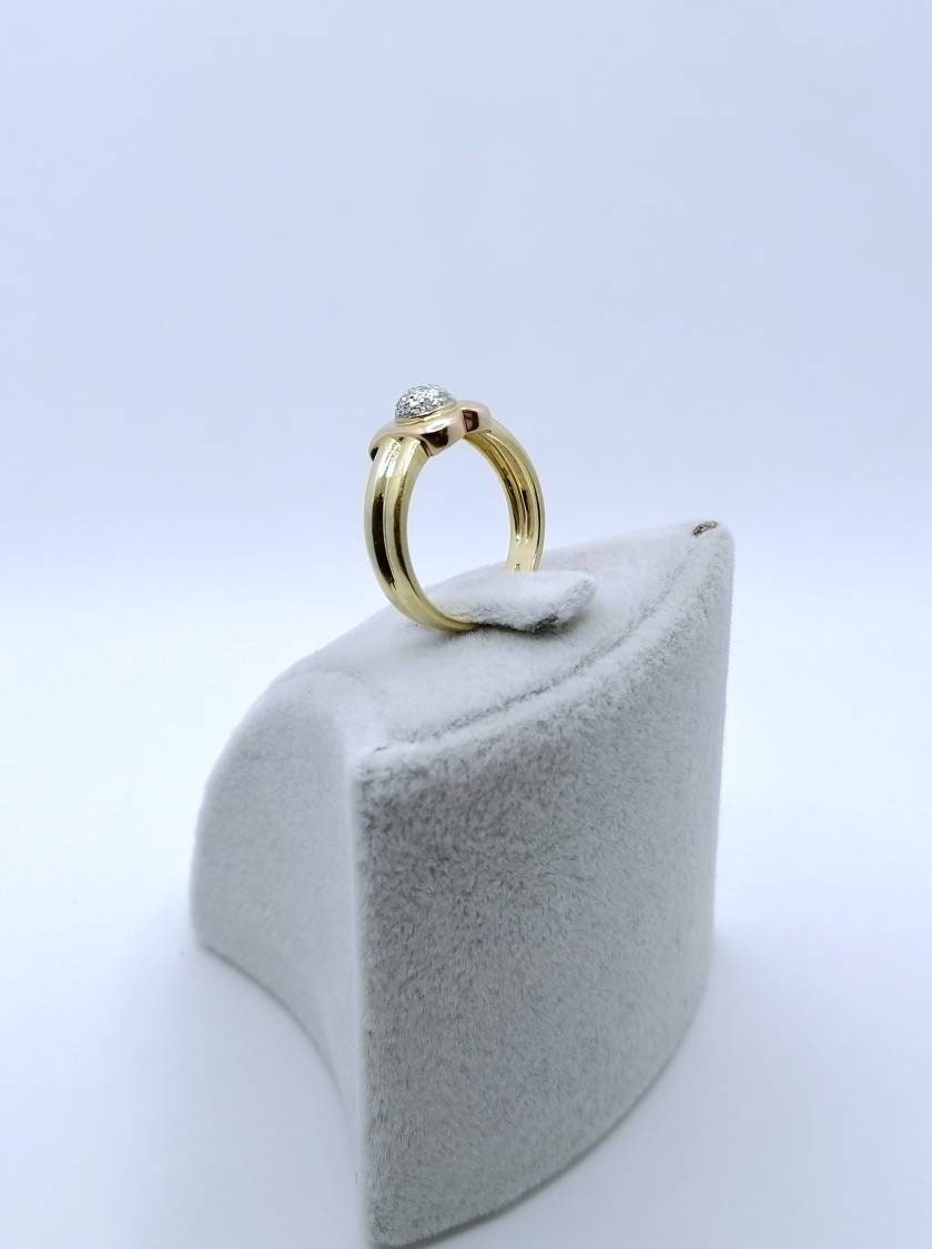 Ring Gold 750er mit Diamanten in Herzförmiger Krone
