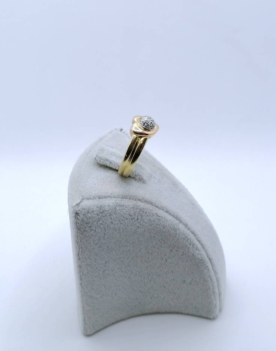 Ring Gold 750er mit Diamanten in Herzförmiger Krone