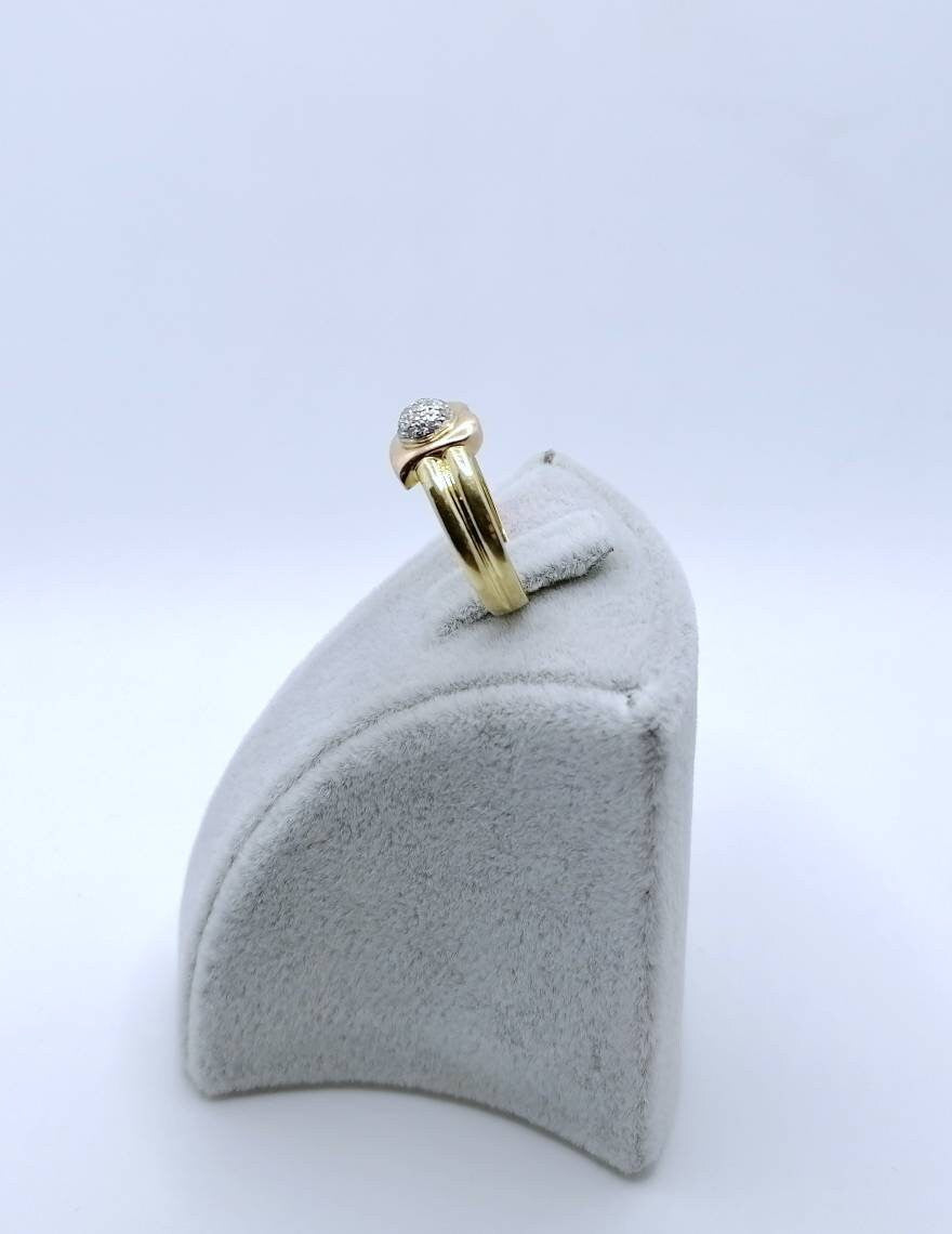 Ring Gold 750er mit Diamanten in Herzförmiger Krone