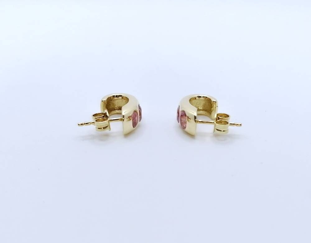 Padparadscha Saphir Ohrstecker