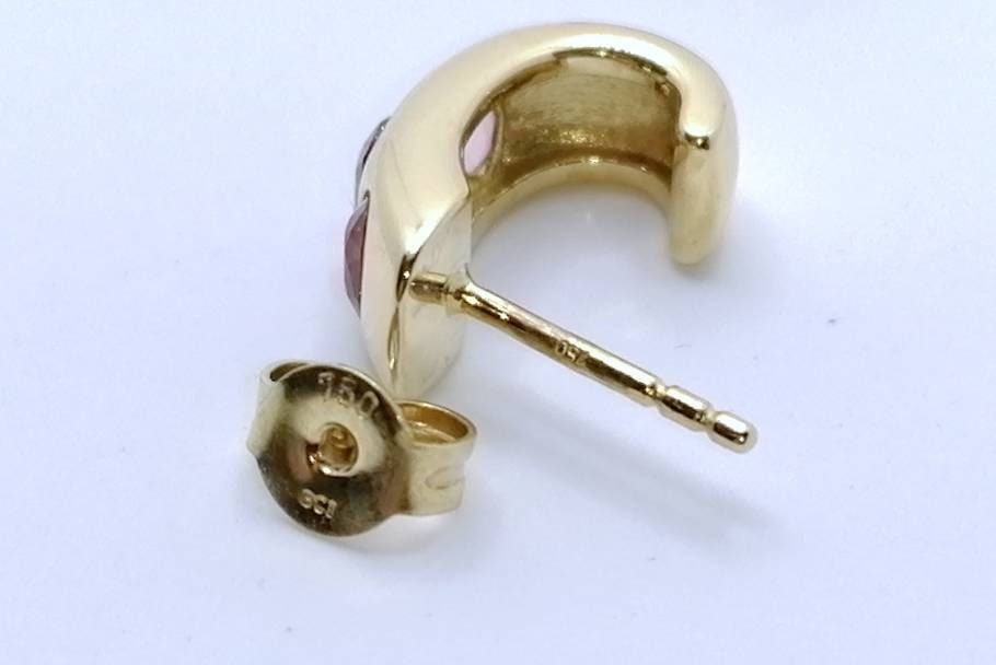 Padparadscha Saphir Ohrstecker