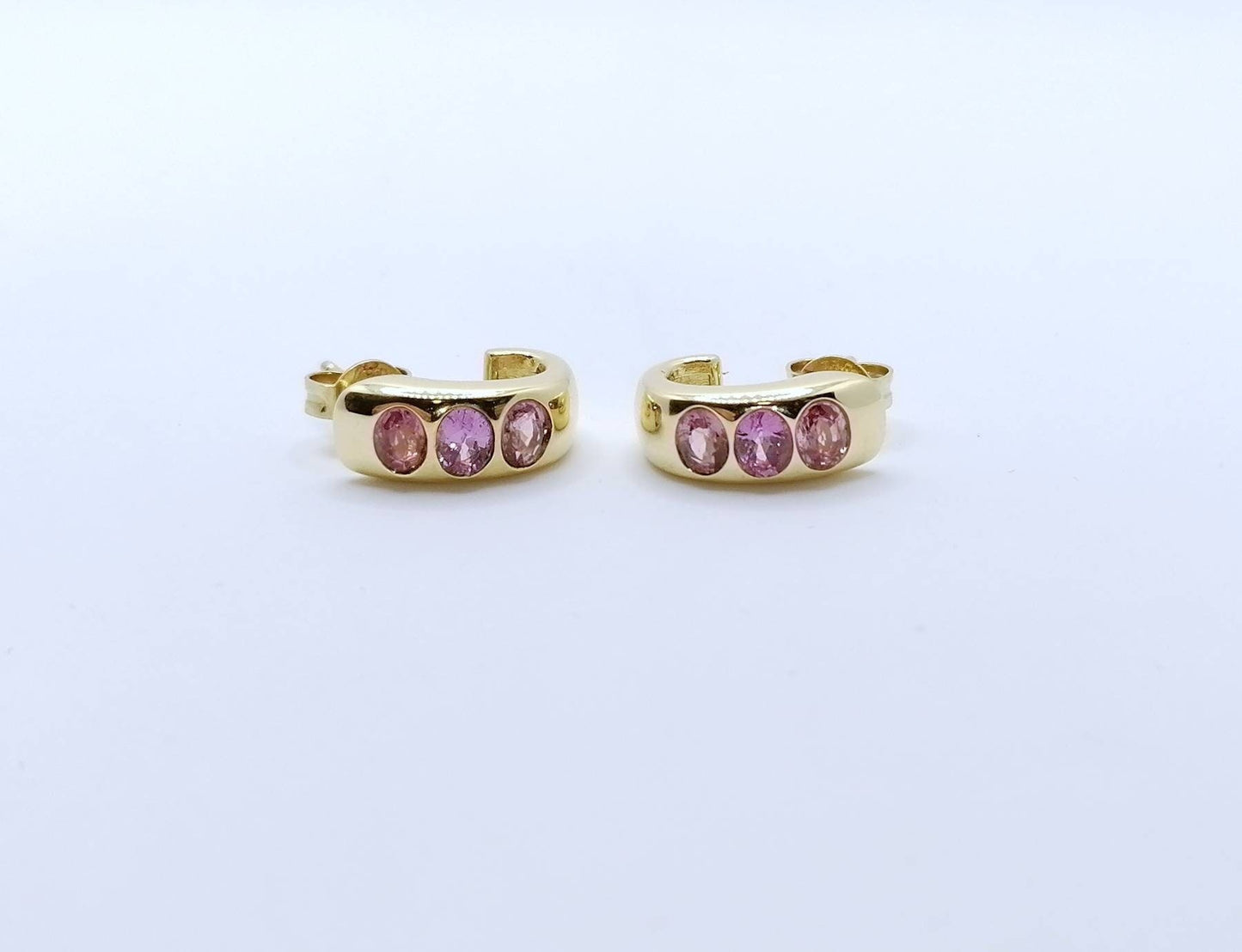 Padparadscha Saphir Ohrstecker
