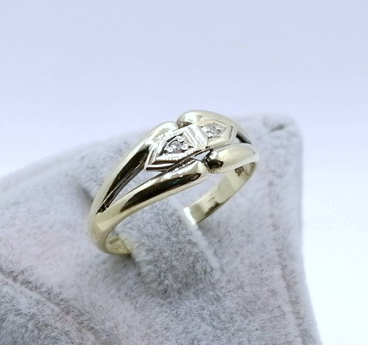 Ring Gold 585er mit Diamanten Gr. 57