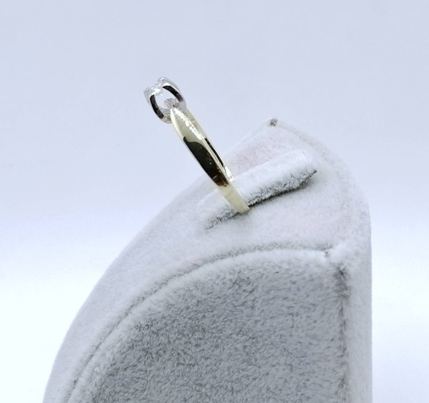 Solitär Goldring 585er mit 0,11ct Brillant