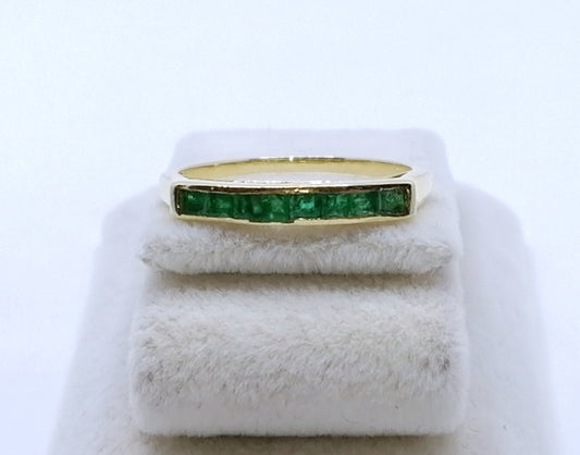 Smaragd Baguette Goldring