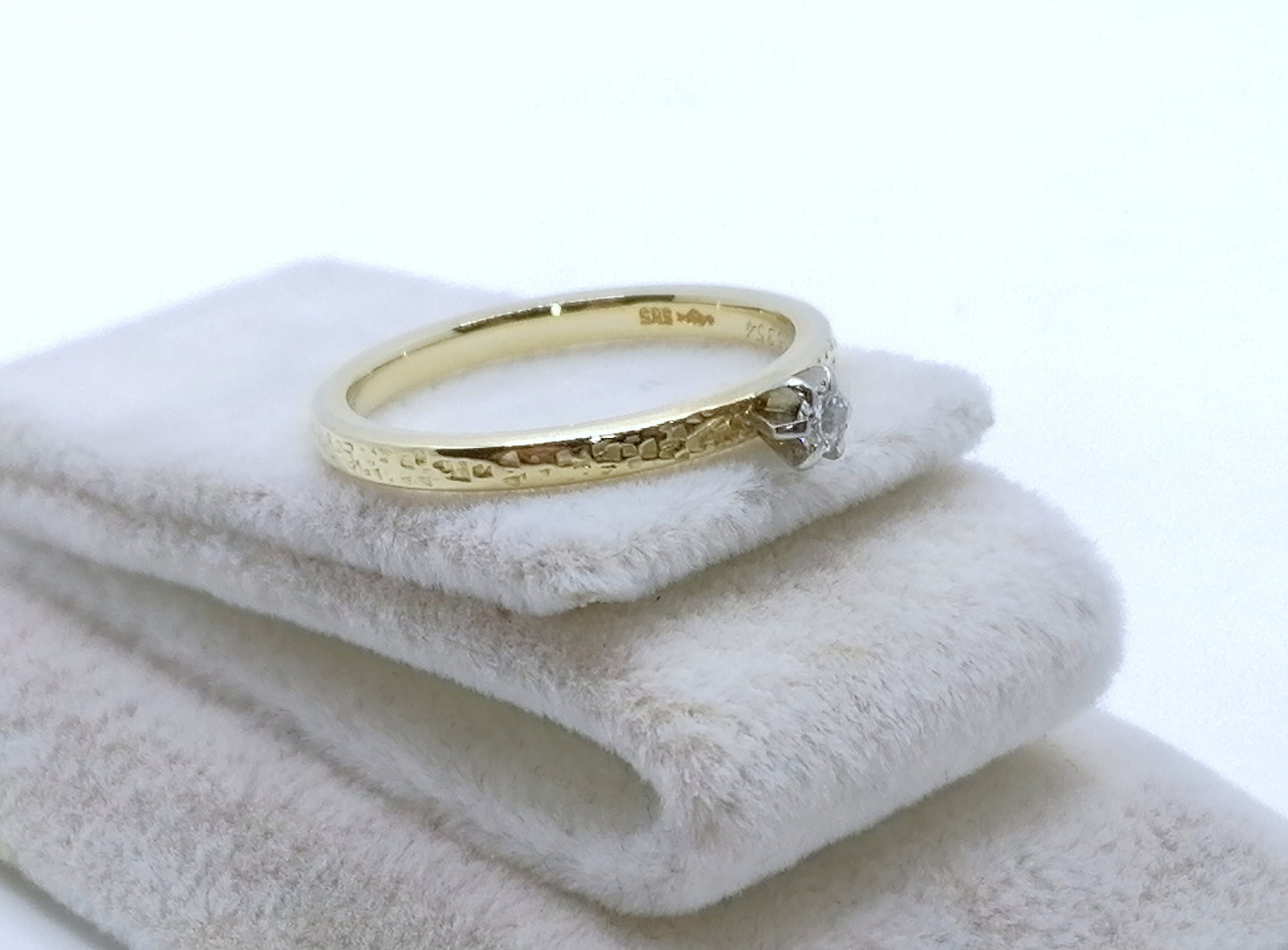 Ring Gold mit Brillant Solitärring Gr. 53