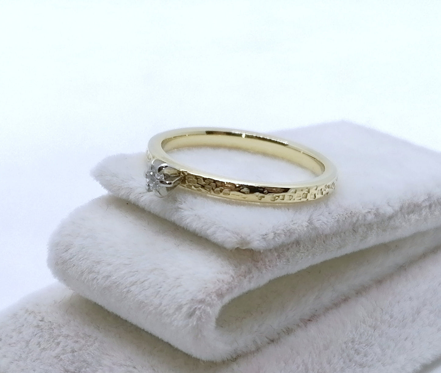 Ring Gold mit Brillant Solitärring Gr. 53