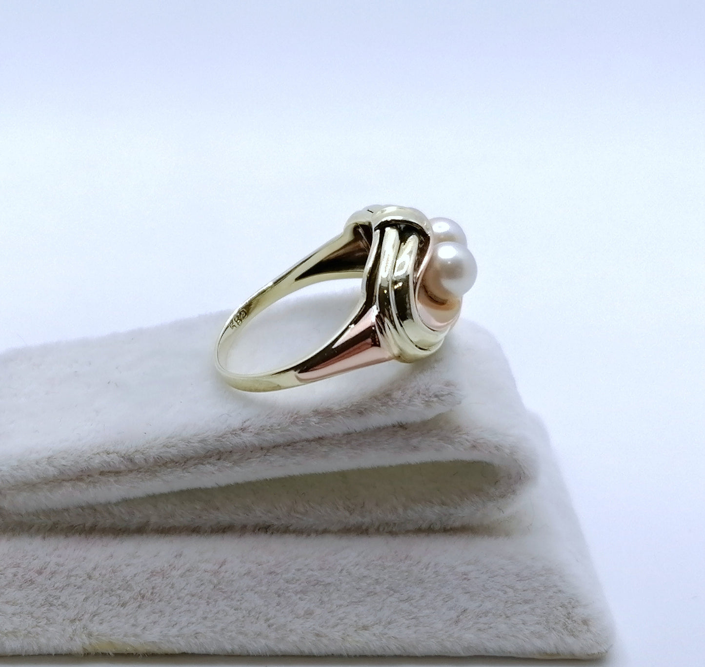 Vintage Ring Gold 585er mit Perlen