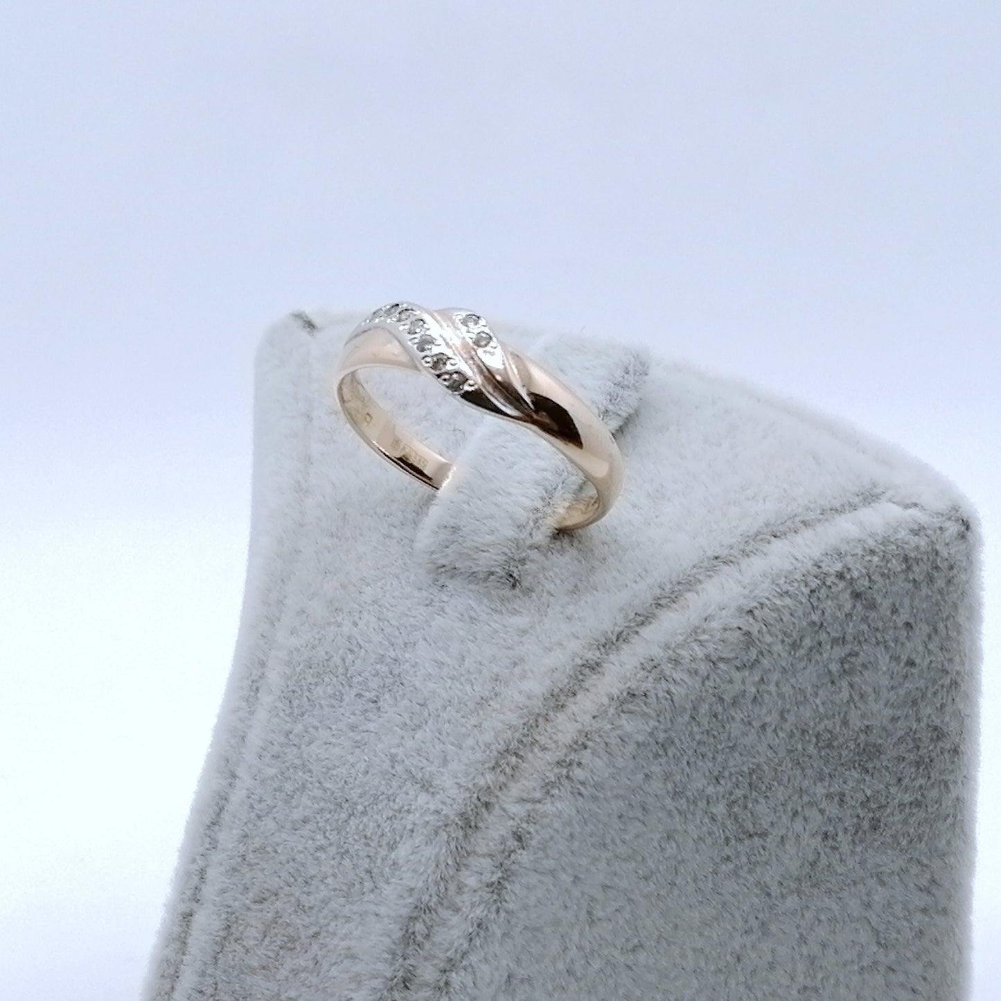 Ring Gold 585er Rotgold mit Zirkonia