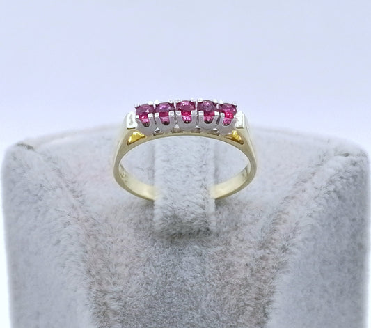Ring Gold mit Rubin Edelsteinen Gr. 57