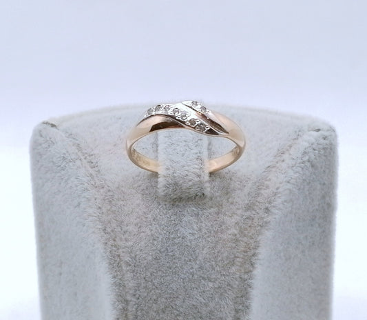 Ring Gold 585er Rotgold mit Zirkonia