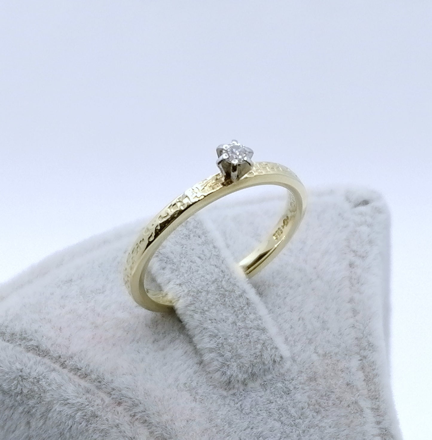 Ring Gold mit Brillant Solitärring Gr. 53