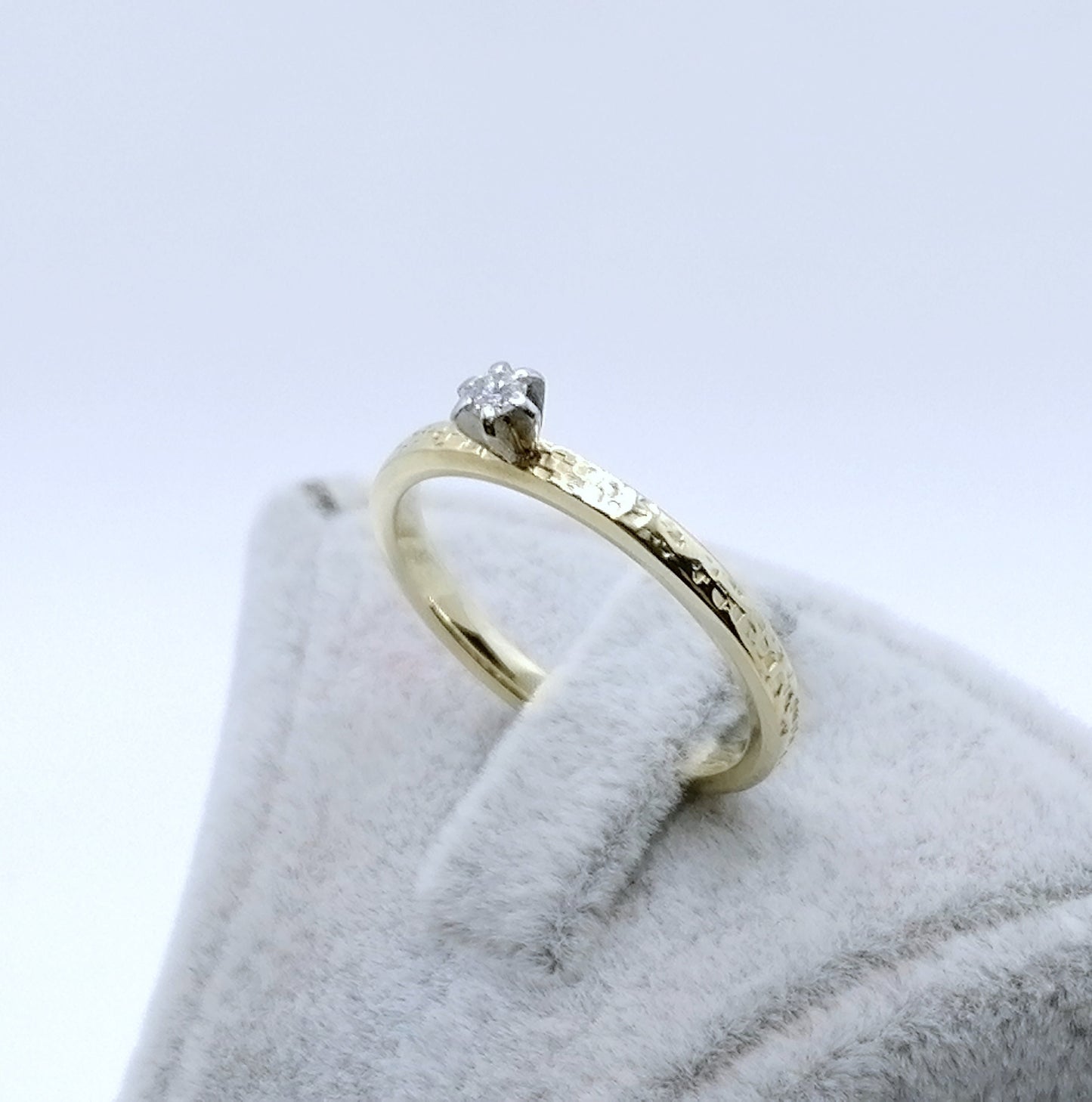 Ring Gold mit Brillant Solitärring Gr. 53