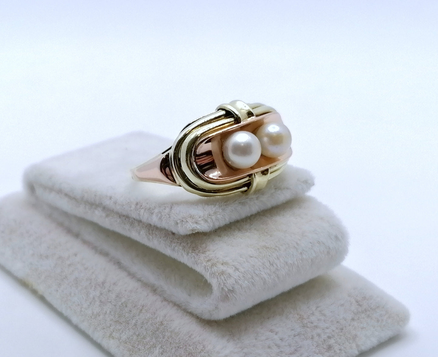 Vintage Ring Gold 585er mit Perlen