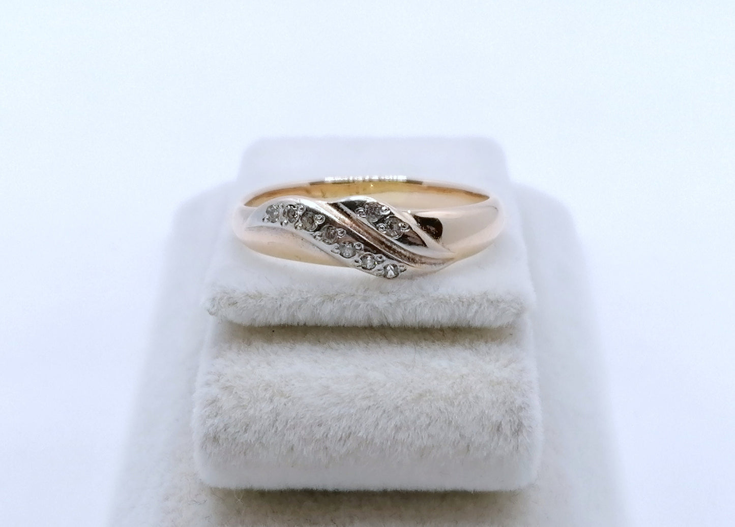 Ring Gold 585er Rotgold mit Zirkonia