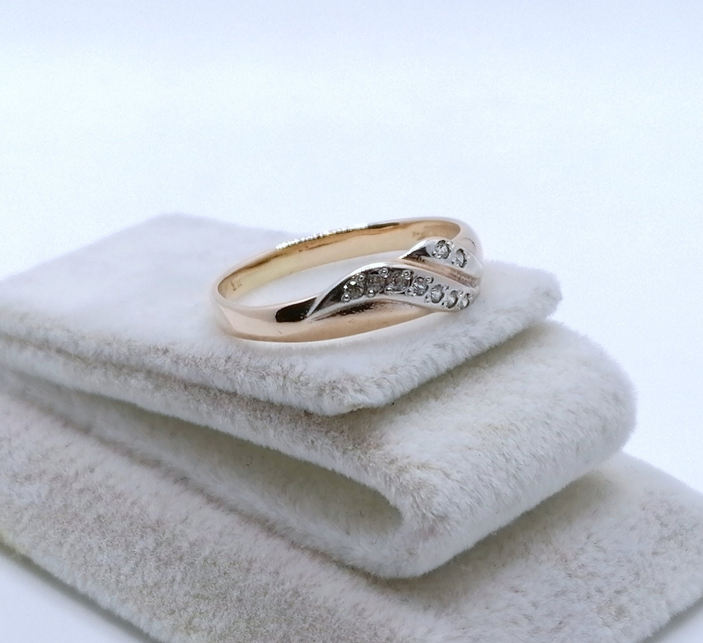 Ring Gold 585er Rotgold mit Zirkonia