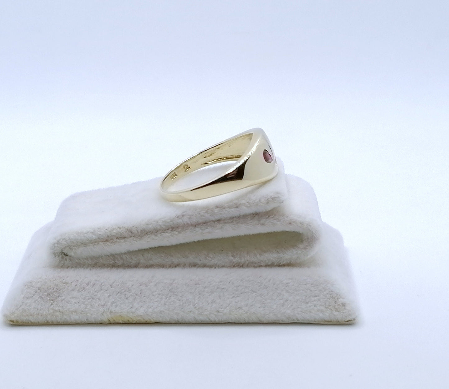 Ring Gold 585er Rubin und Diamantsplitter Gr. 60
