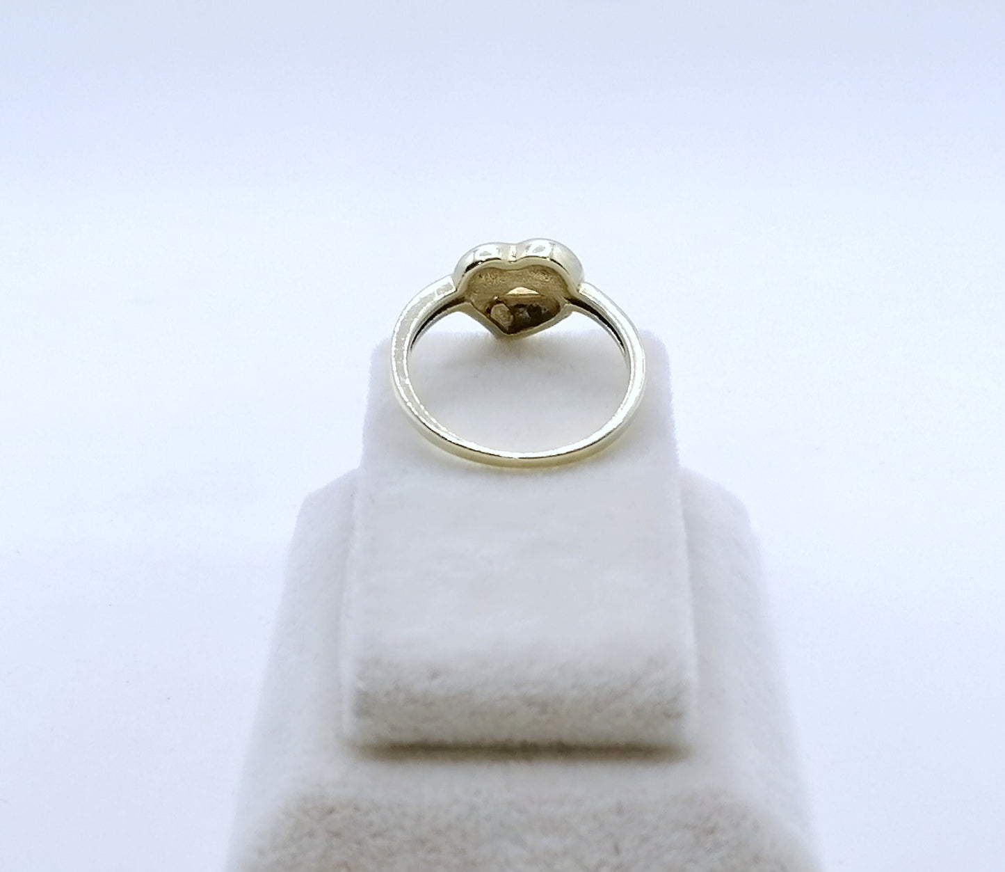 Ring Gold 333er mit Diamantsplitter Herzförmig Gr. 50