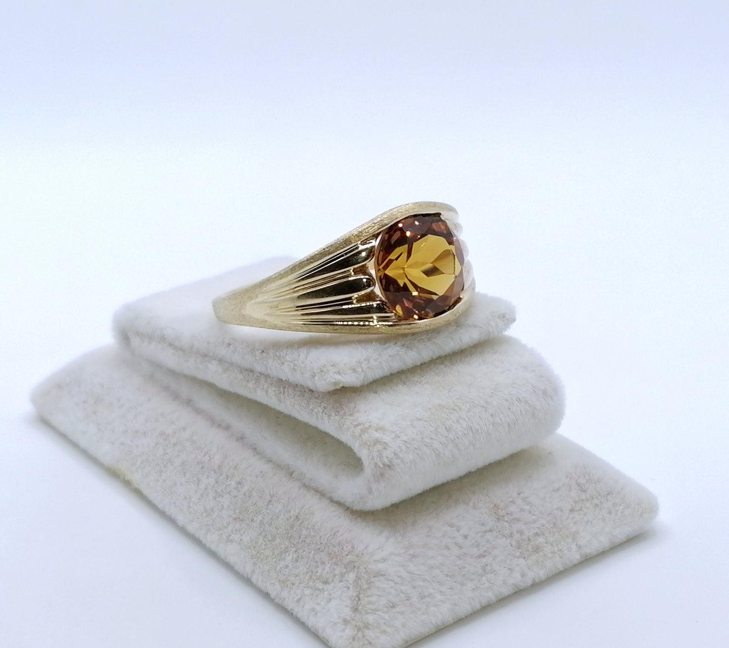 Ring Gold 375er mit Citrin Gr. 64