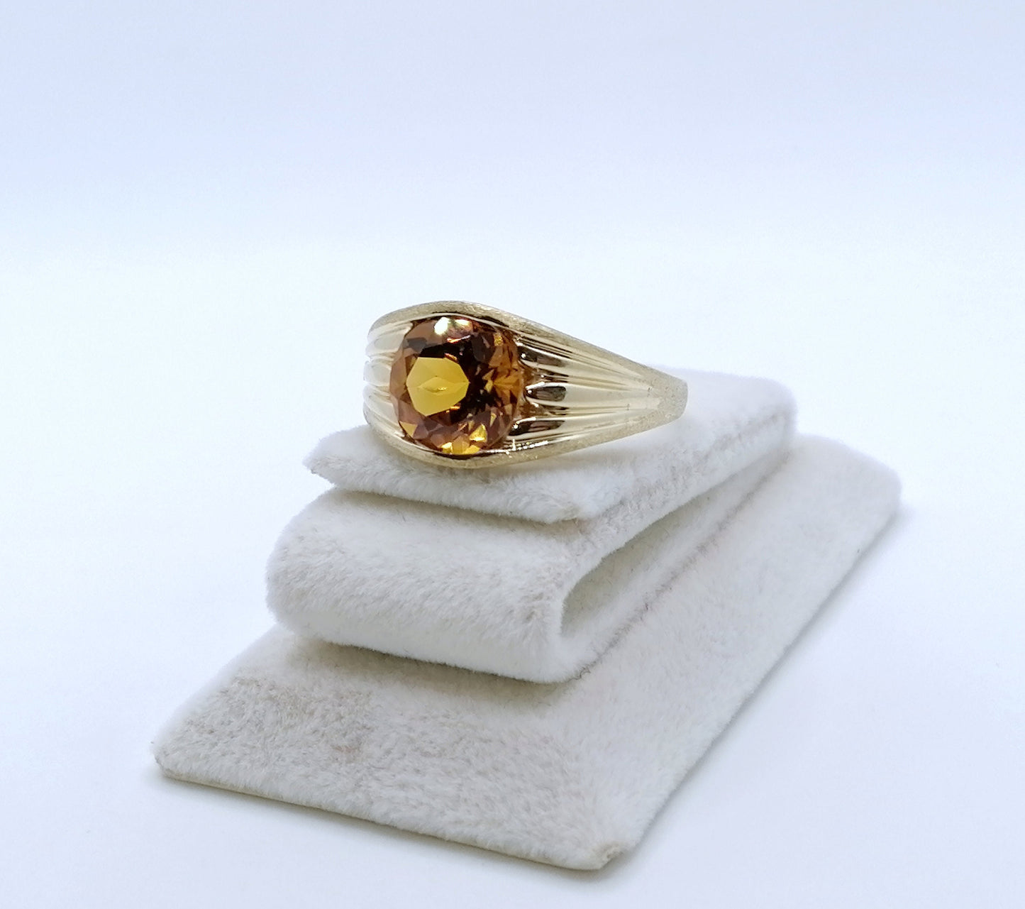 Ring Gold 375er mit Citrin Gr. 64