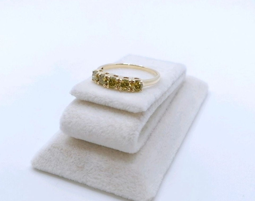 Ring Gold 375er mit Champagner Brillanten