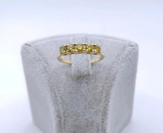 Ring Gold 375er mit Champagner Brillanten