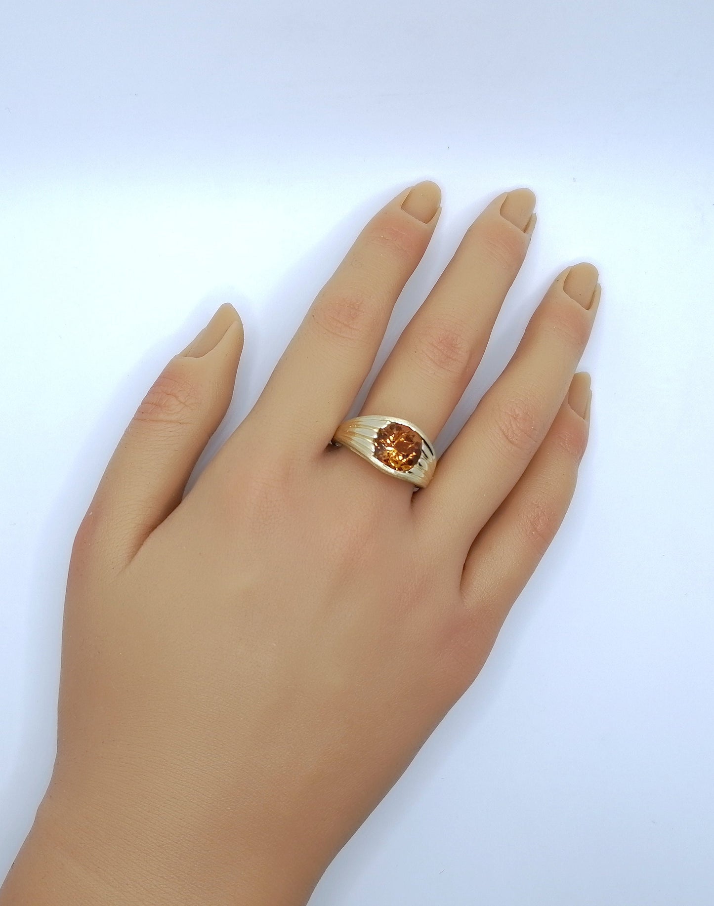 Ring Gold 375er mit Citrin Gr. 64