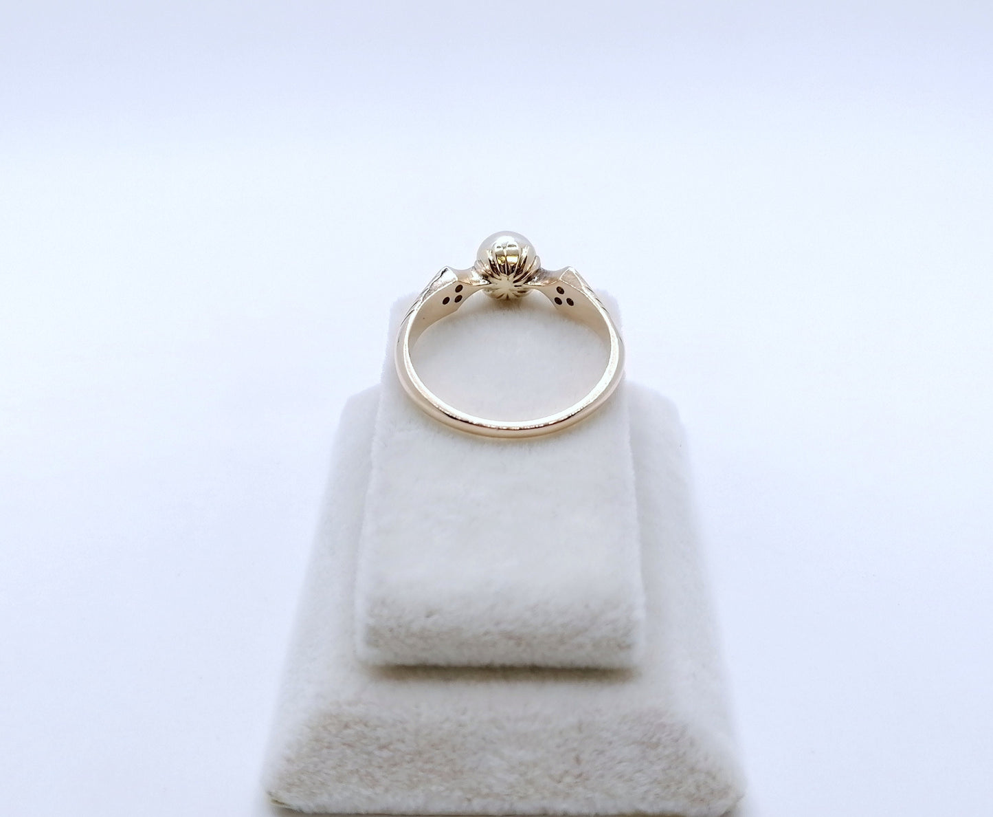 Ring Gold 585er mit Perle Rotgold Damenring Gr. 58