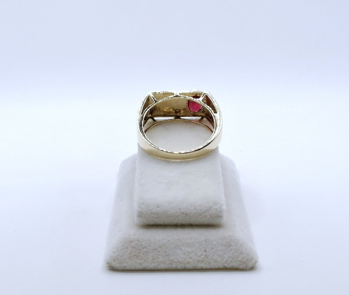Ring Gold 375er mit Rubin Edelstein Gr. 63