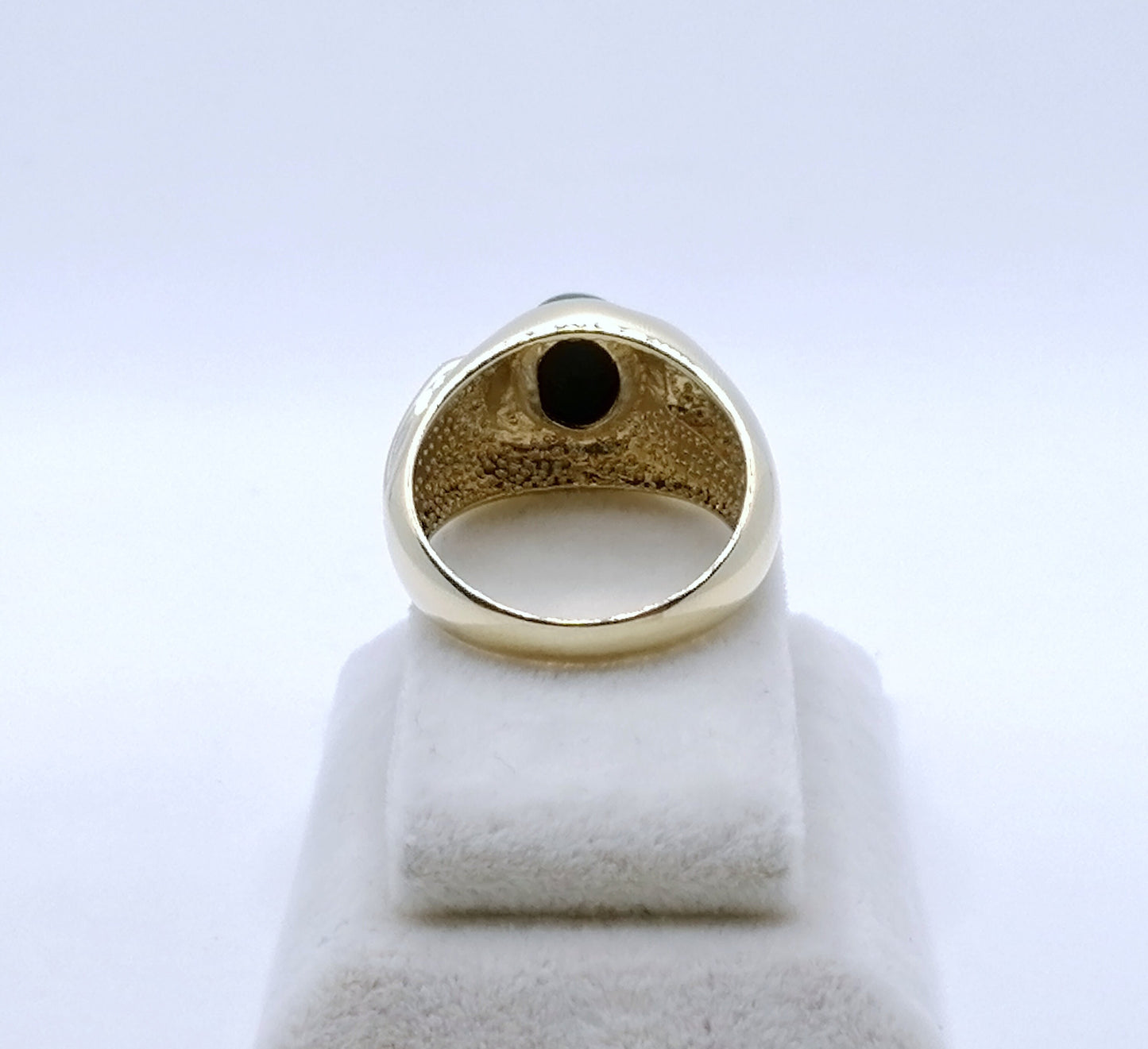 Ring Gold 375er mit Malachit und Diamantsplitter