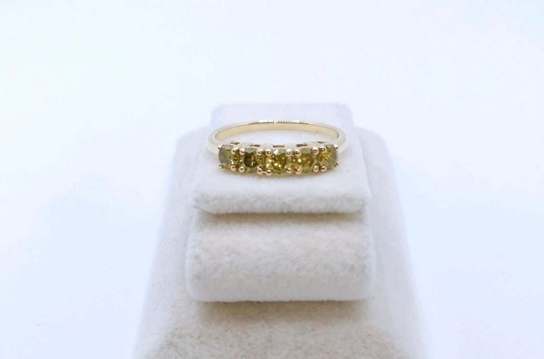 Ring Gold 375er mit Champagner Brillanten