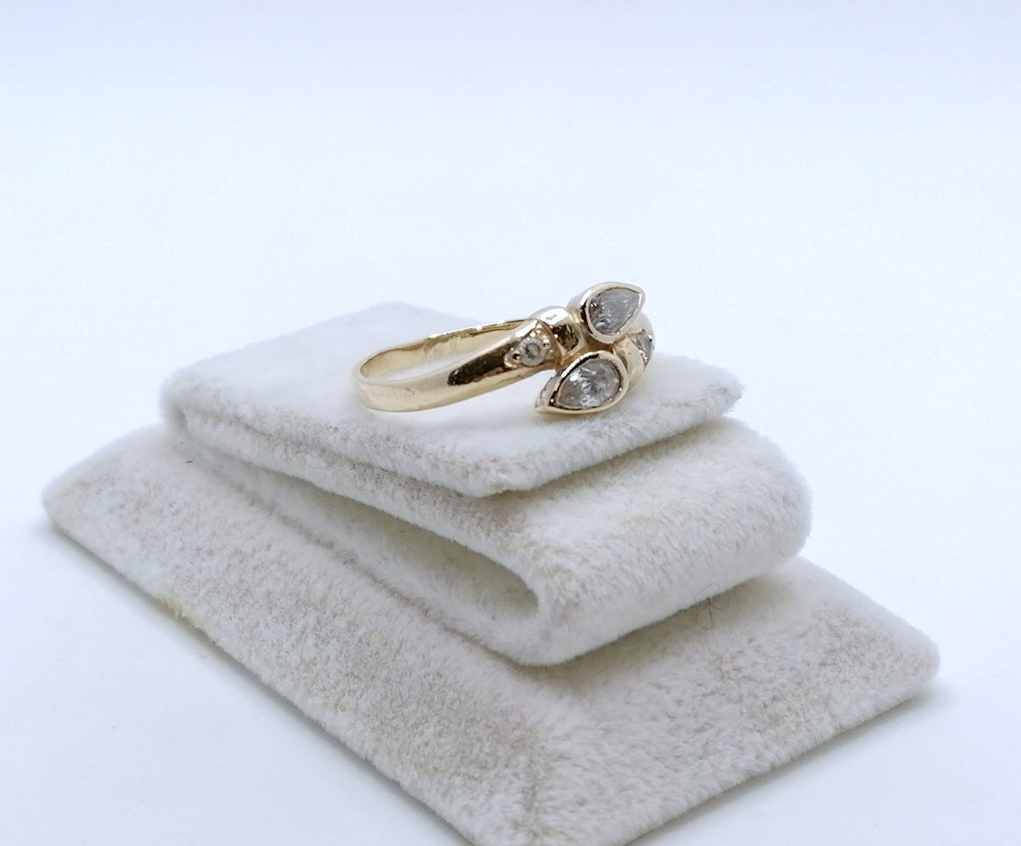 Ring Gold 585er vintage mit Zirkonia Gr. 60
