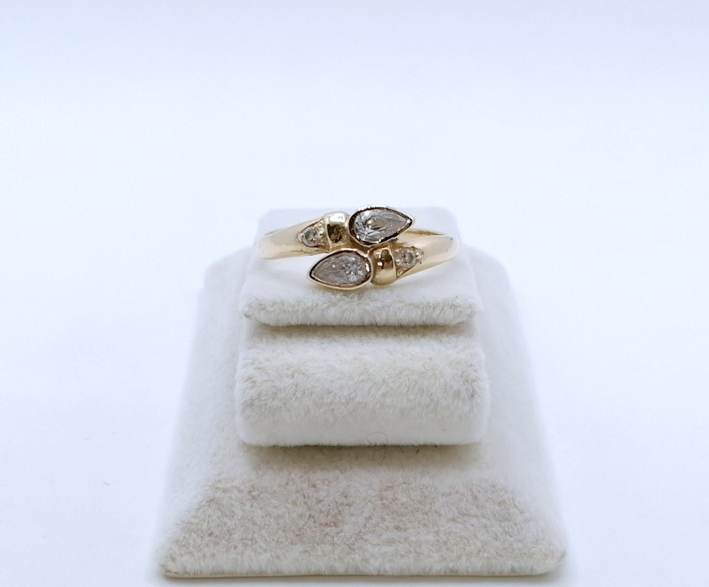 Ring Gold 585er vintage mit Zirkonia Gr. 60