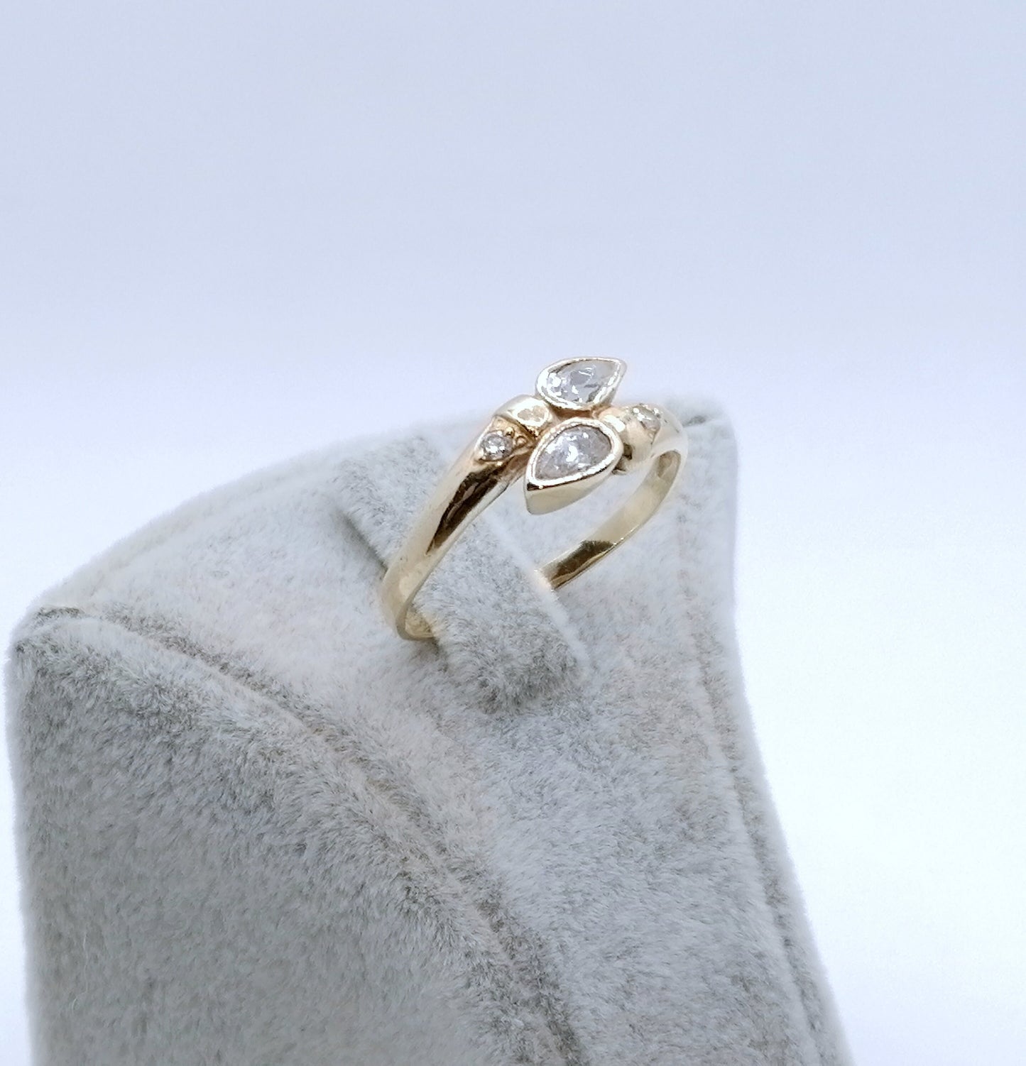 Ring Gold 585er vintage mit Zirkonia Gr. 60