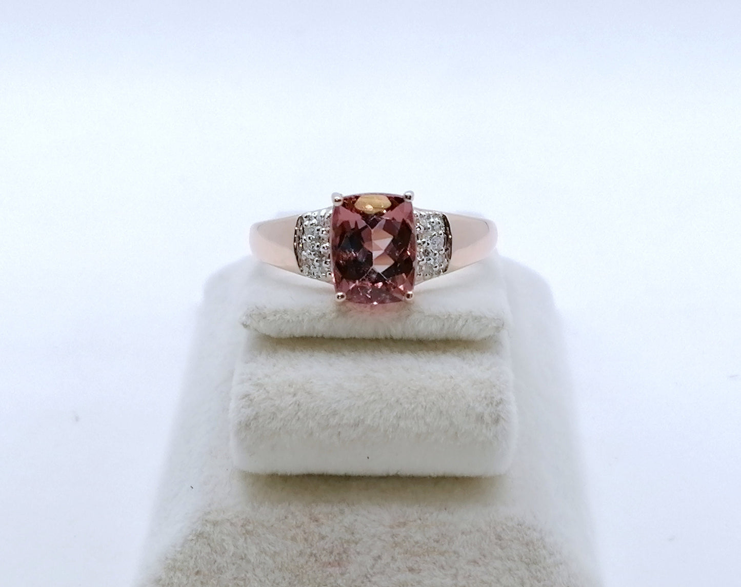 Ring Gold 585er mit Tourmalin Edelstein und Diamanten Gr. 60