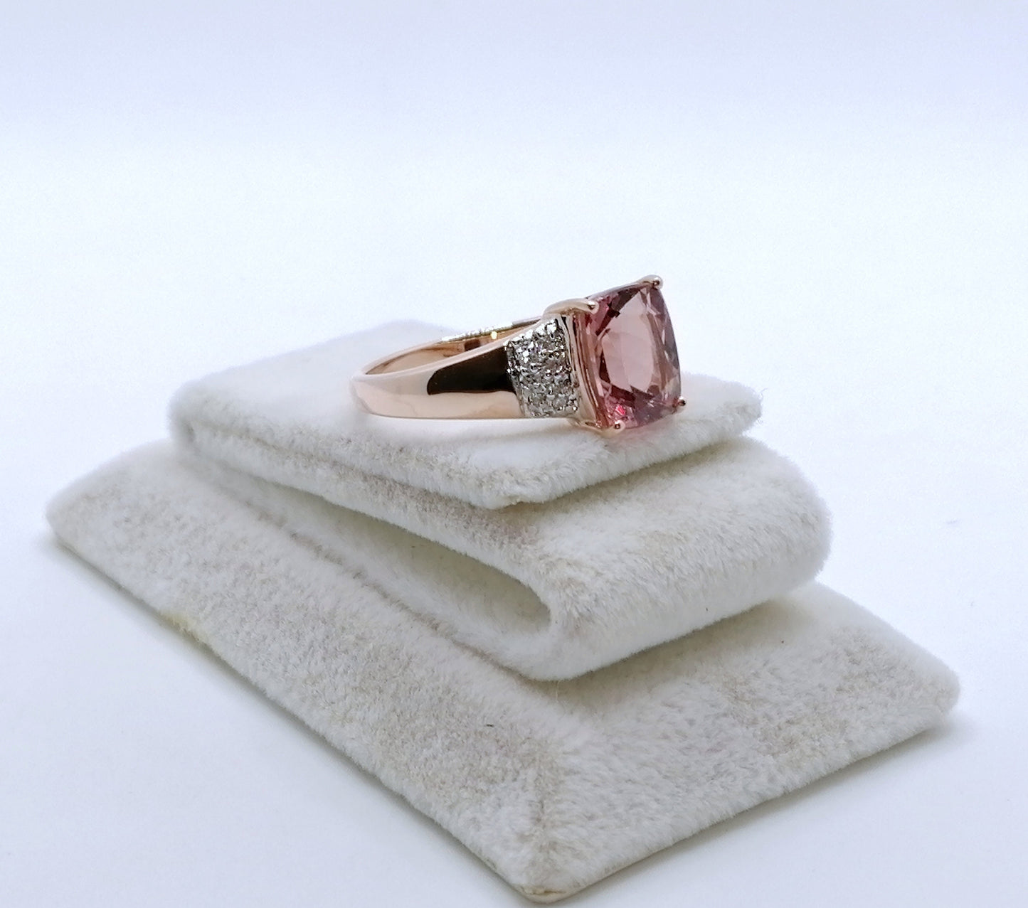 Ring Gold 585er mit Tourmalin Edelstein und Diamanten Gr. 60