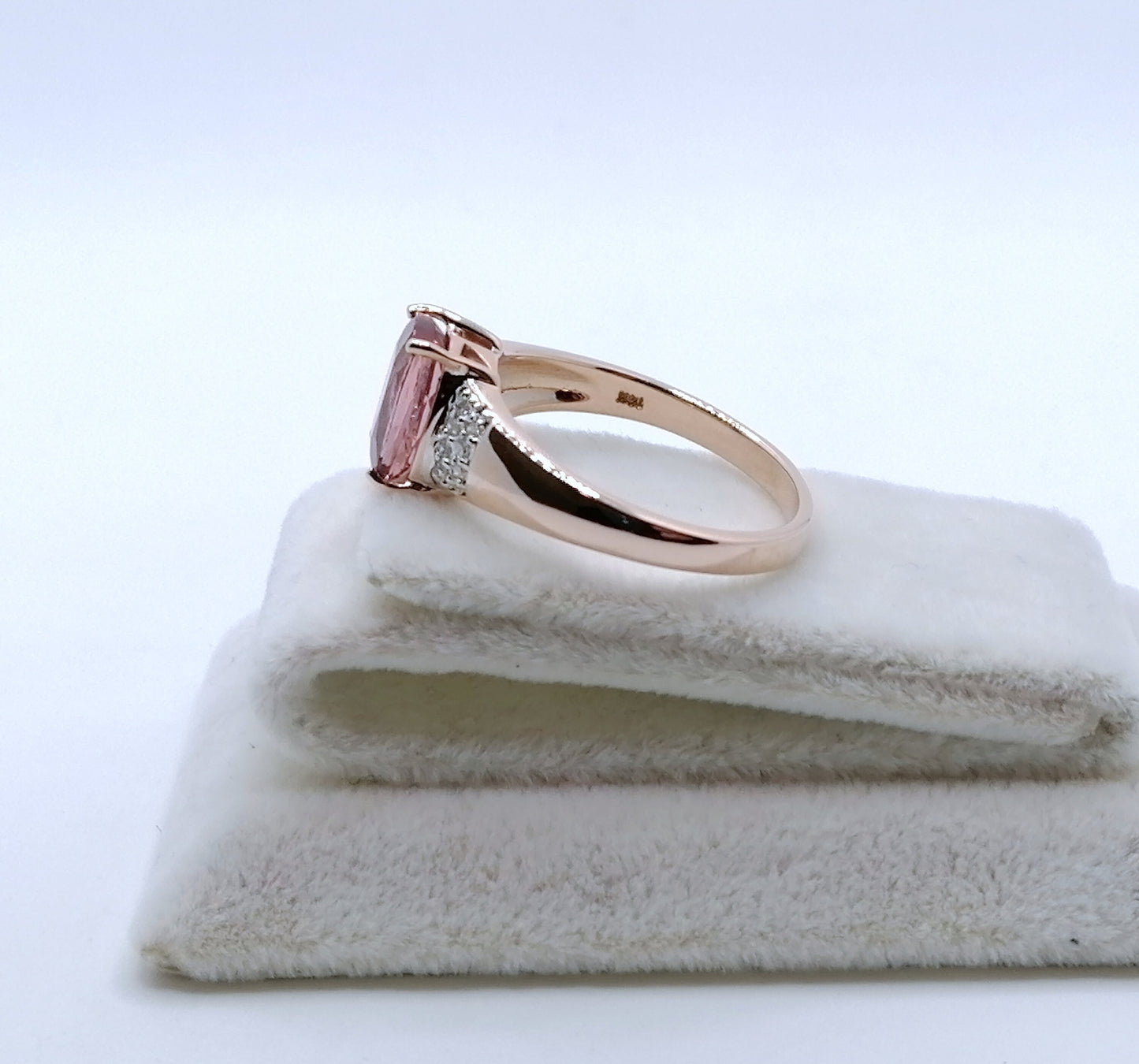 Ring Gold 585er mit Tourmalin Edelstein und Diamanten Gr. 60